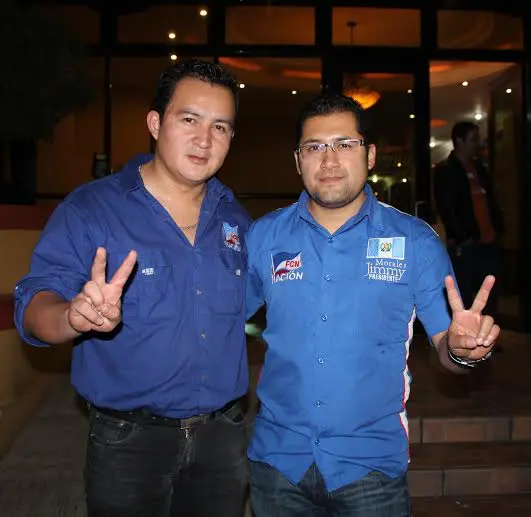 Los excandidatos a diputados por Huehuetenango, Juan Carlos Carías y Eduardo Barillas.