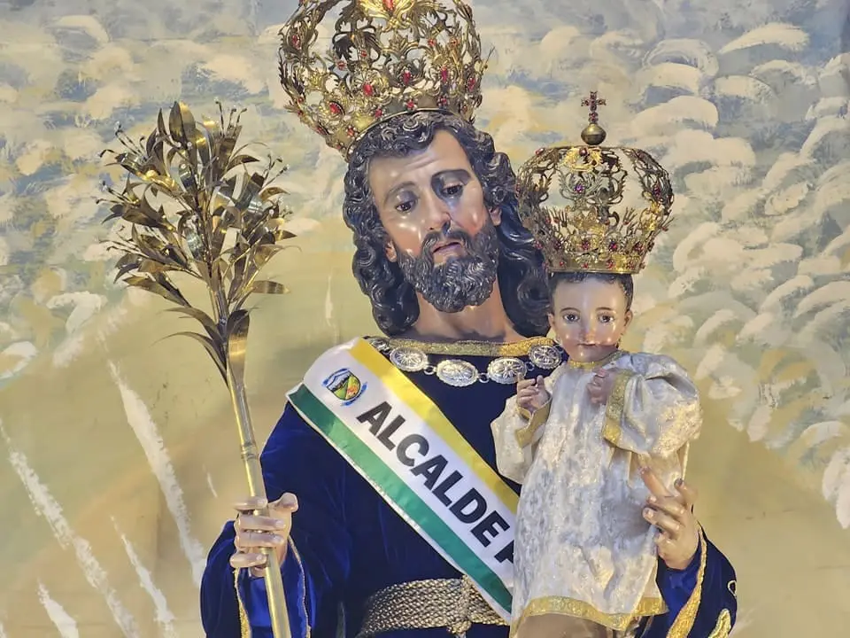 Imagen ubicada en el altar mayor de la parroquia de la ciudad. Foto: municipalidad de San José Pinula.