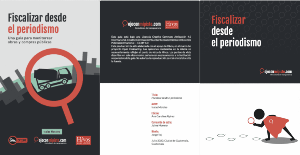 La guía para fiscalizar desde el periodismo está disponible en las librerías Sophos y Catafixia. También en las oficinas de Ojoconmipisto.
