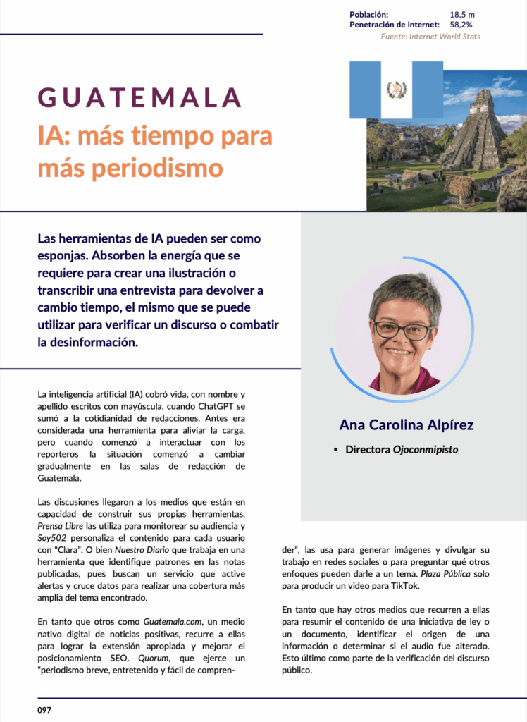 Capítulo Guatemala: IA: más tiempo para más periodismo