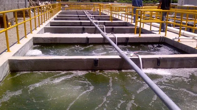 Planta de tratamiento de aguas residuales en el sector del puente El Calicante, en la Ruta Nacional 18, en San José Pinula, Guatemala.