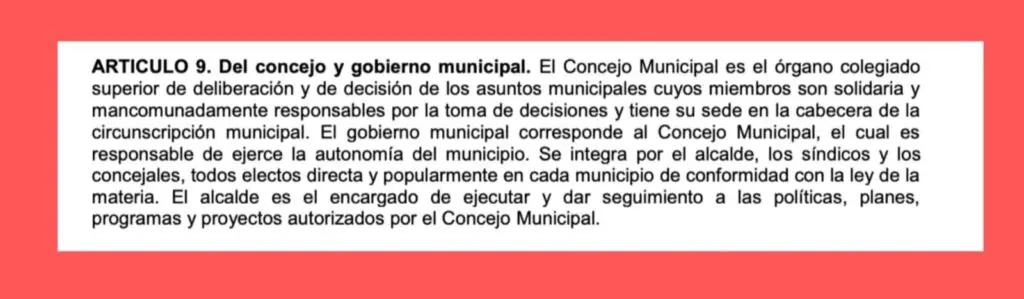 Código Municipal. Foto: captura de pantalla.