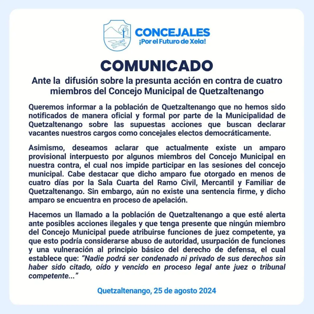 Comunicado de SBX.