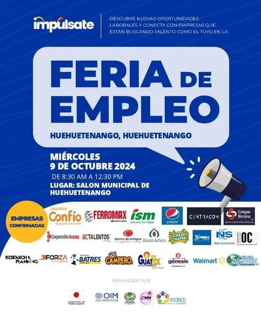 Huehuetenango también celebrará en los próximos días su feria del empleo. Foto: Facebook de la municipalidad.