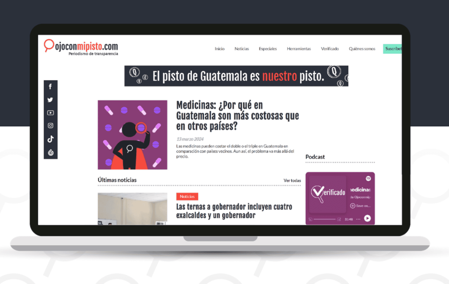 Ojoconmipisto diversifica sus fuentes de ingreso. La venta de banners rotativos es una de las actividades que puso en práctica en marzo 2025. El medio fue fundado en diciembre 2013.