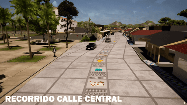 Render del proyecto mejoramiento de la Calle Central Juan Pablo II Jacaltenango.