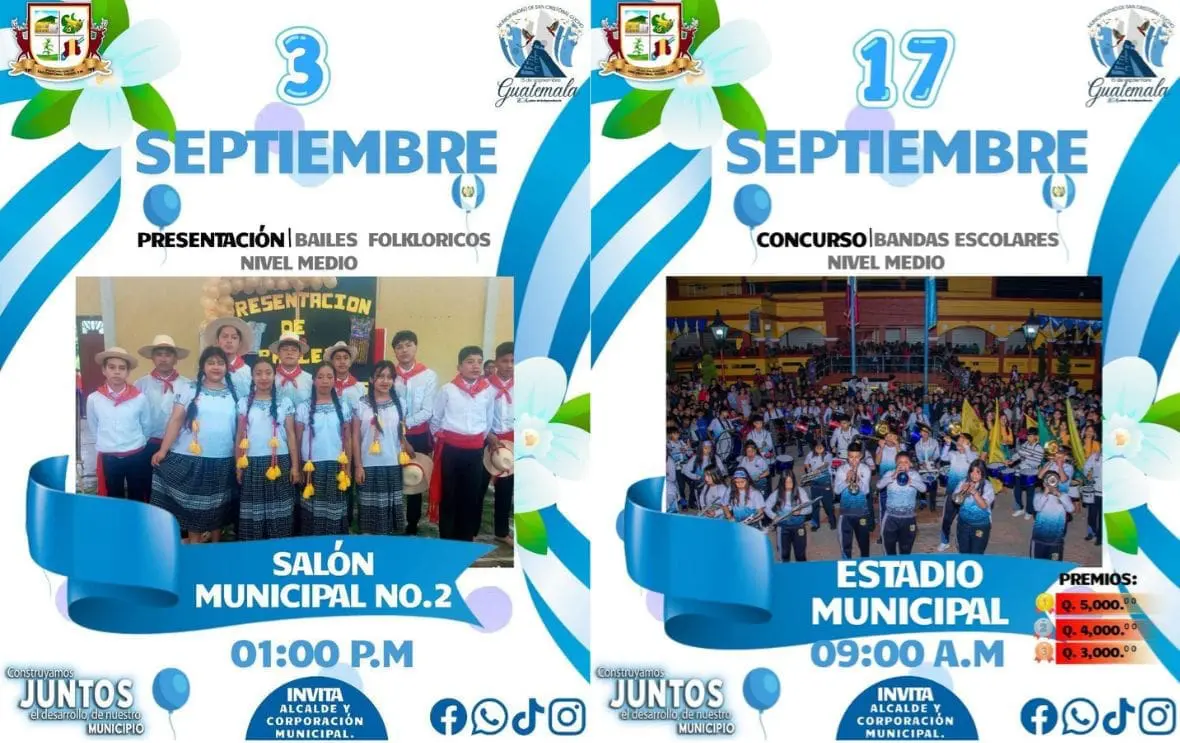 Recorrido de independencia y actividades junto a colegios. Foto: municipalidad de San Cristóbal Cucho.