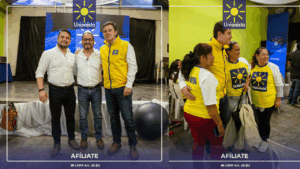 Dos funcionarios electos por el partido Vamos, un diputado y un concejal, participaron en las formaciones políticas del Partido Unionista en Villa Nueva.