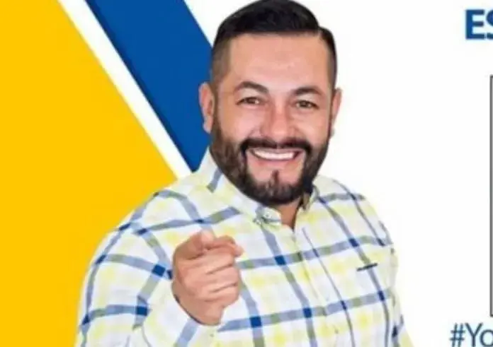 El exalcalde de El Rodeo, San Marcos Crysthian Omar Escobar Ángel, dirigió al municipio entre 2020-2024. Llegó con el partido Creo. Foto: Canal 9 Digital.