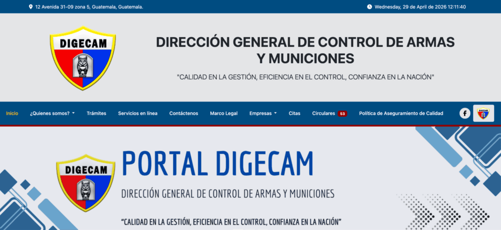 La Digecam fue de las instituciones afectadas por los hackeos de abril. Imagen: captura de pantalla.