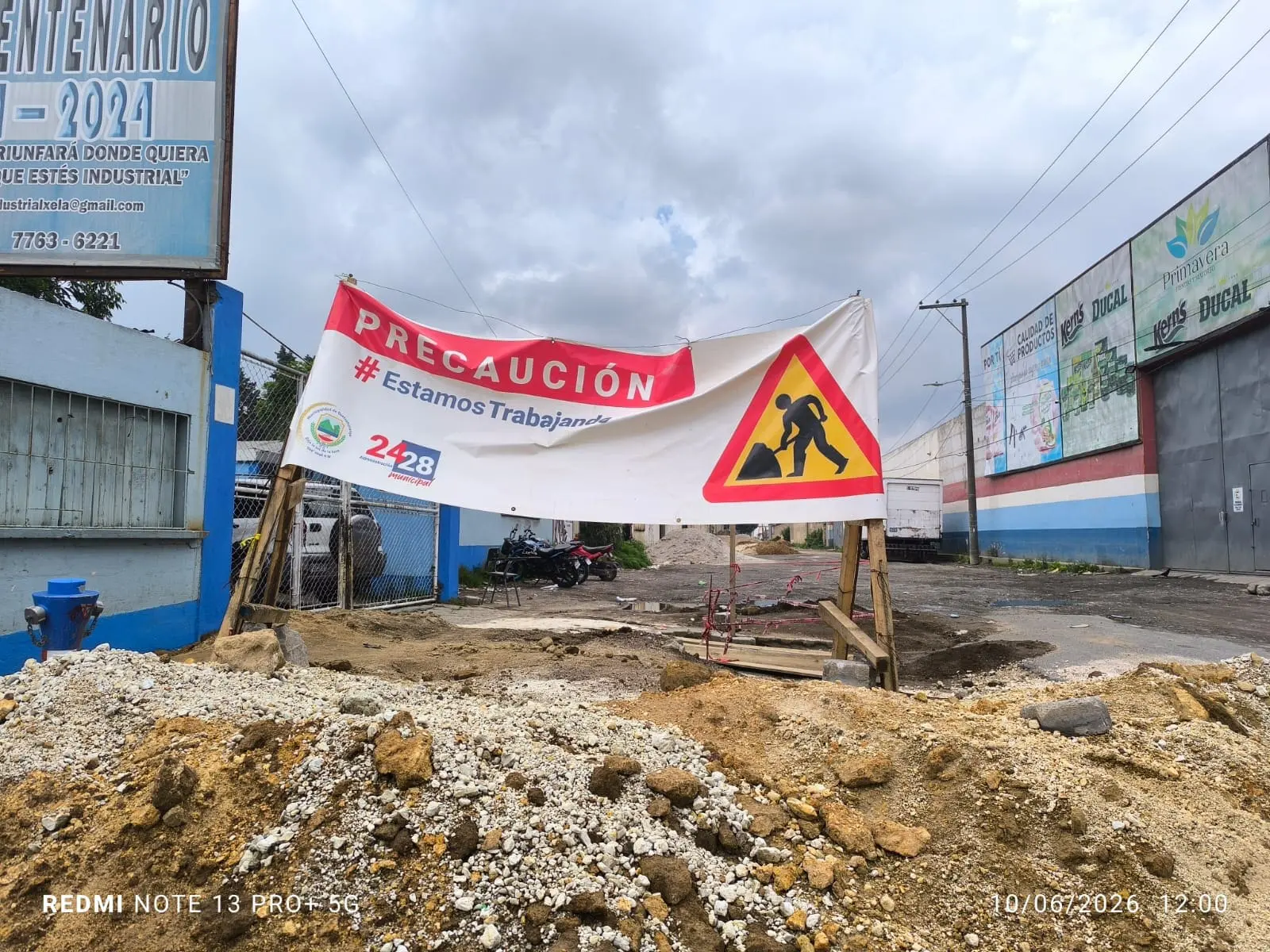 El proyecto comenzó el 11 de marzo y tiene un plazo de 12 meses. El informe de supervisión contemplaba para esa etapa del cronograma compactación de la base granular. 
