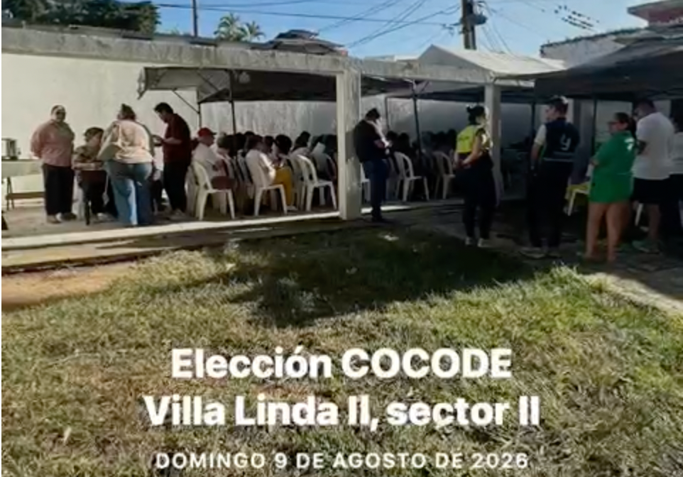 Desde 2025 denuncian irregularidades en la inscripción de sus representantes del cocode, esta vez eligieron voto mayoritario. Son los mismos que en 2026 lucharon por conservar sus áreas verdes.