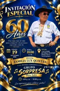 Diego Lux Lux, alcalde de Pueblo Nuevo, Suchitepéquez, celebrará seis décadas de vida con una actividad abierta a la población. Su municipalidad no tiene al día la información pública.
