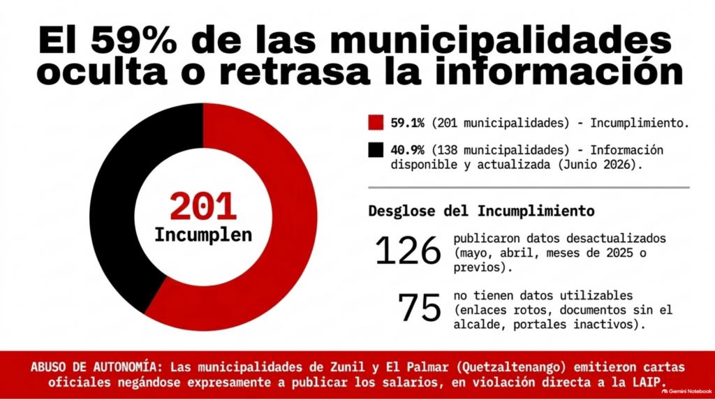El 59% de las municipalidades incumple con la ley. Imagen: Acción Ciudadana.