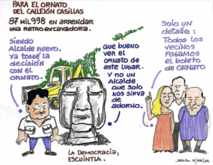 La retroexcavadora servirá para “ornato” del callejón Casías, que por cierto, en enero se paga el boleto de ornato. De febrero en adelante las municipalidades lo cobran con multa.