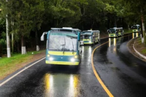 Esta municipalidad adquirió dos buses eléctricos por Q860 mil. Otra unidad está en proceso de donación; sin embargo, hasta que se finalice el trámite, solicitaron no revelar sus datos. La cuarta unidad es solo de exhibición.