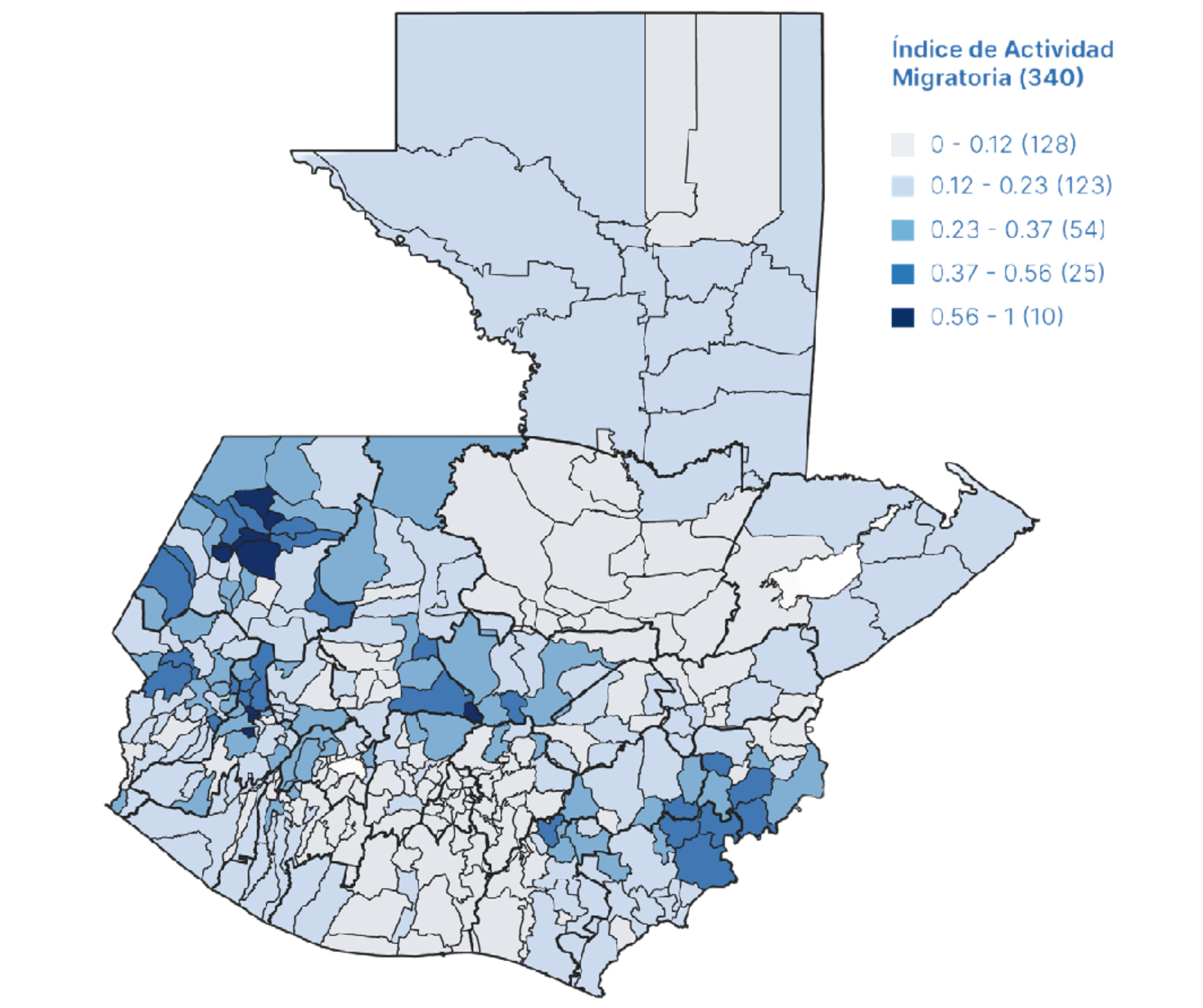 Índice de Actividad Migratoria 2024 por municipio.