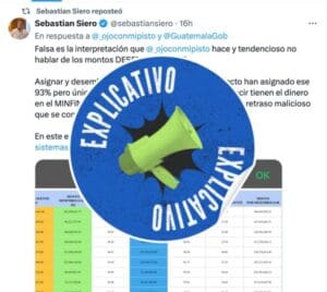 Sebastián Siero resaltó que no es lo mismo asignar que desembolsar. Recordemos qué dice la ley: si no hay avance físico tampoco transferencia de recursos.