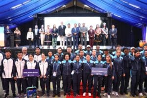 La municipalidad de Quetzaltenango gastó Q207 mil para inaugurar la subsede que albergó ciclismo y atletismo. Montaron tarimas, pantallas e iluminación.