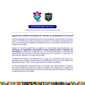 La conductora alega que la agente de la Policía Municipal de Tránsito abusó de su autoridad. Le impusieron multa por Q1 mil 400.