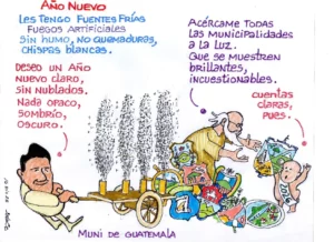 La coordinadora de Convivencia Social de la municipalidad de ciudad de Guatemala solicitó comprar fuegos artificiales y efectos especiales. Costaron Q88 mil.
