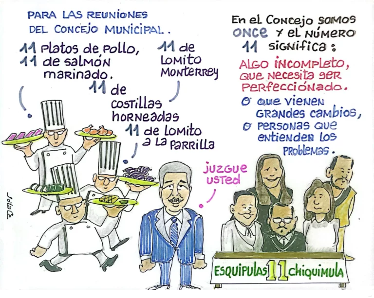 La factura de diciembre 2025 da cuentas del menú que degustaron los 11 integrantes del concejo de Esquipulas, Chiquimula.