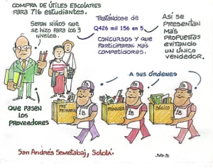 San Andrés Semetabaj, Sololá, compró útiles escolares en cuatro distintos concursos. En total la compra fue de Q426 mil 156.