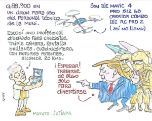 El personal técnico de Moyuta, Jutiapa, estará a cargo de manejar el dron, a solicitud de la Dirección de Comunicación Social.