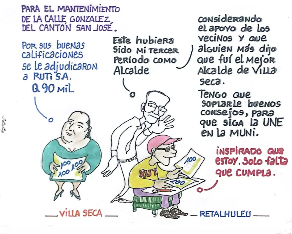 La alcaldía dará mantenimiento a la calle del sector González de San Cantón San José de San Andrés Villa Seca, por Q90 mil exactos.
