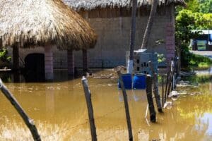 Al cierre de esta nota 180 viviendas fueron afectadas por la tormenta tropical Cristina que se desarrolla en el océano Pacífico, según la Conred.
