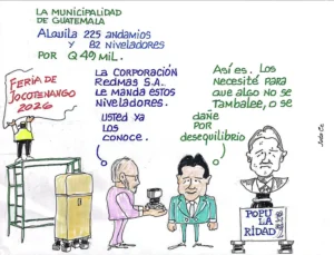 La municipalidad de Guatemala alquiló 225 andamios y 82 niveladores por Q49 mil para el montaje de la feria de Jocotenango.